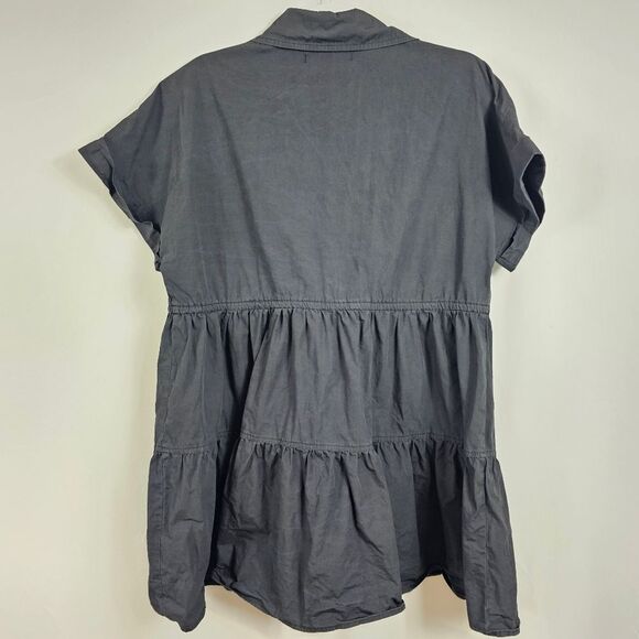 Deluc Tilda Mini Shirt Dress in Charcoal - Size M - Picture 8 of 10